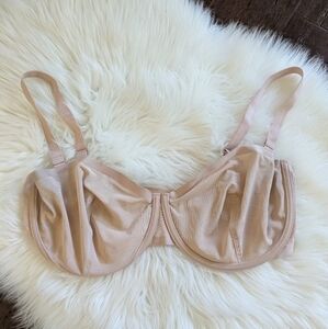 CUUP Women's The Balconette Mesh Bra Tan Nude Beige 38G